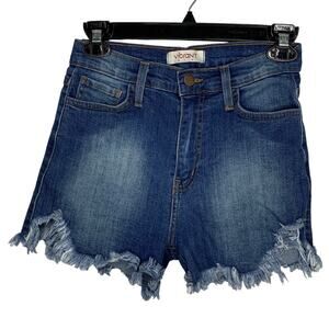 Vibrant M.I.U NWOT Jeans Short 5 Working Pockets Belt Loops Blue Size S